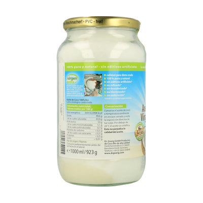 Aceite de coco Virgen Extra Bio 1 Litro, Dr Goer