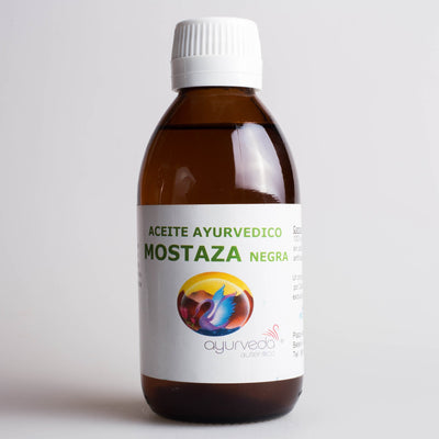 ACEITE DE MOSTAZA NEGRA AYURVEDICO 200ML - AYURVEDA - masquedietasonline.com 