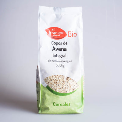 COPOS DE AVENA INTEGRAL 500 G, EL GRANERO - masquedietasonline.com 