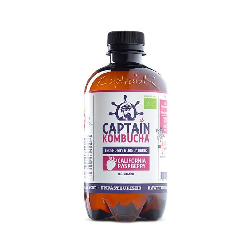 KOMBUCHA DE FRAMBUESA BIO, 400 ml -  CAPTAIN KOMBUCHA