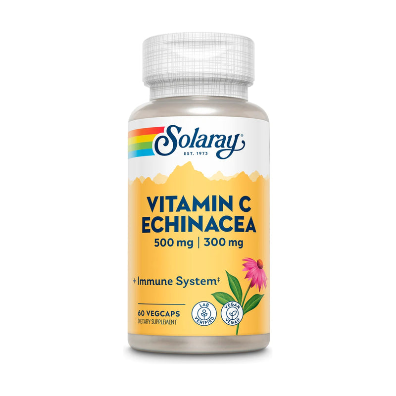 Vitamin C ( 500mg) & Echinacea ( 300mg) /60caps - SOLARAY