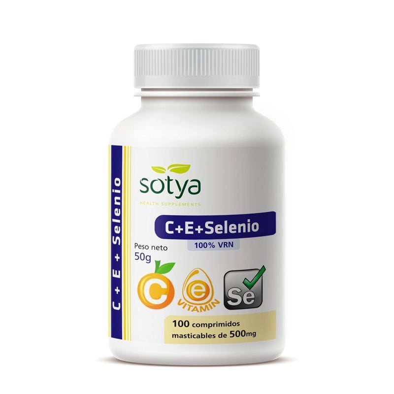 Antioxidante (vitamina C, selenio y vitamina E) 500 mg 100 comprimidos Sotya