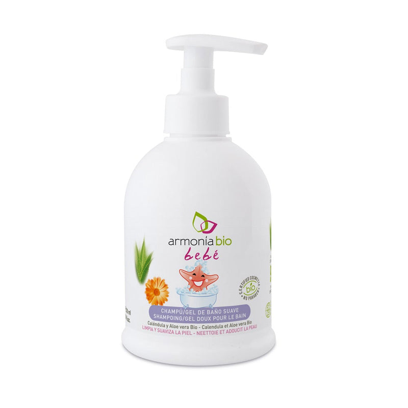 Champú y Gel de Baño Suave Bebé , 300 ml - Armonía BIO