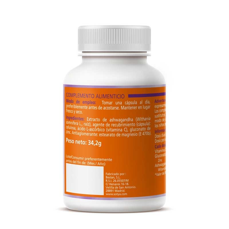 Ashwagandha 570mg 60 capsulas Sotya