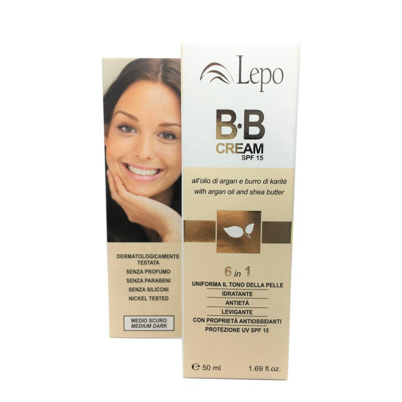 BB cream 6 en 1 color medio oscuro Lepo