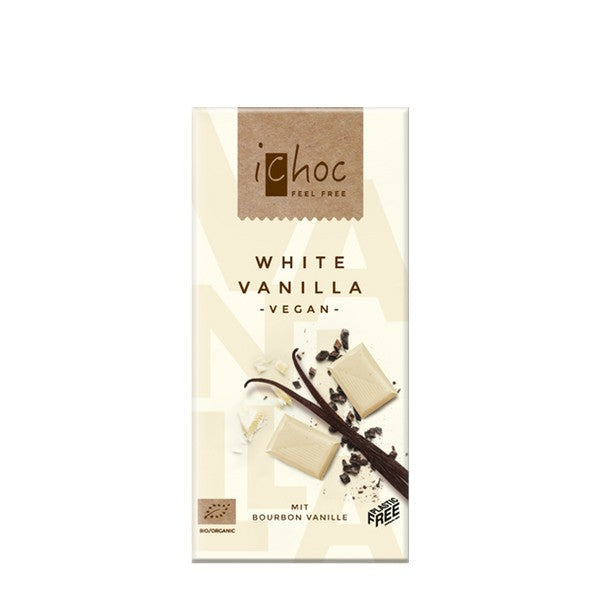 Chocolate blanco vegano con vainilla bio 80g Ichoc