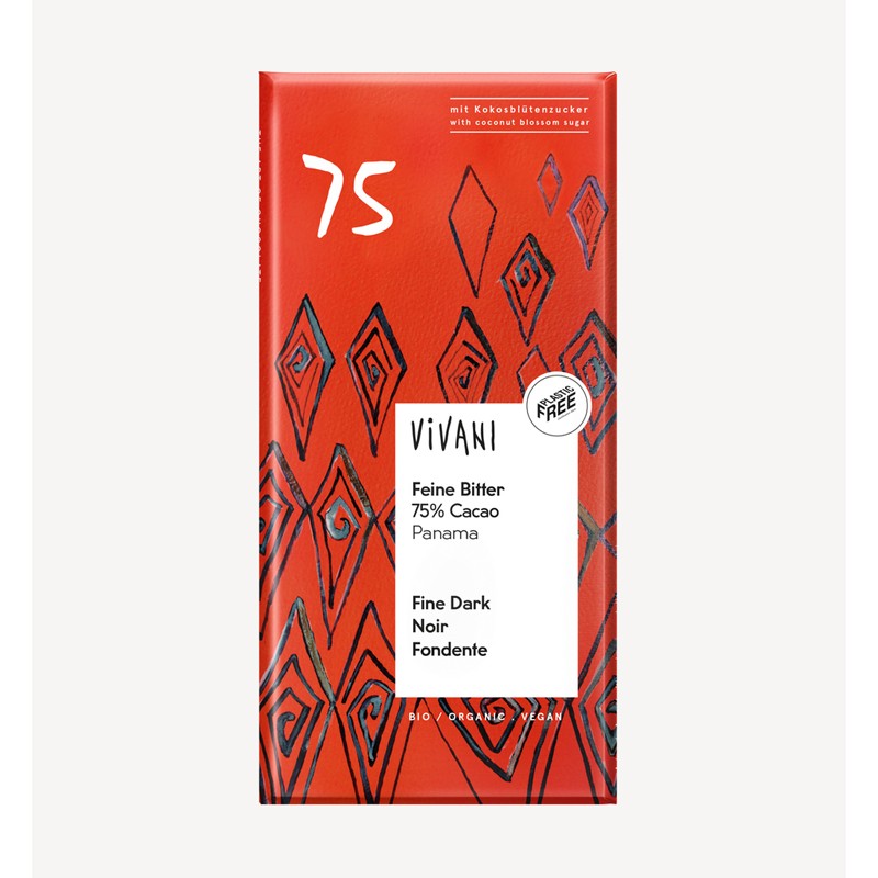 Chocolate negro 75% bio 80g Vivani