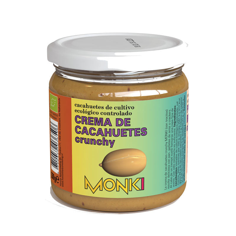 Crema de Cacahuetes Crujiente Bio 330g Monki