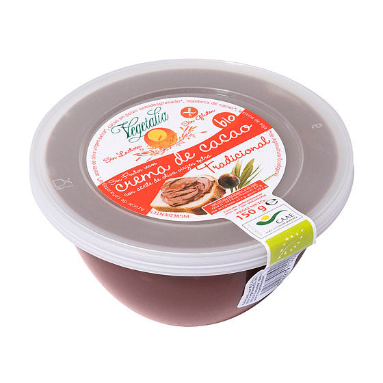 Crema de cacao tradicional con aceite de oliva bio 150 g Vegetalia