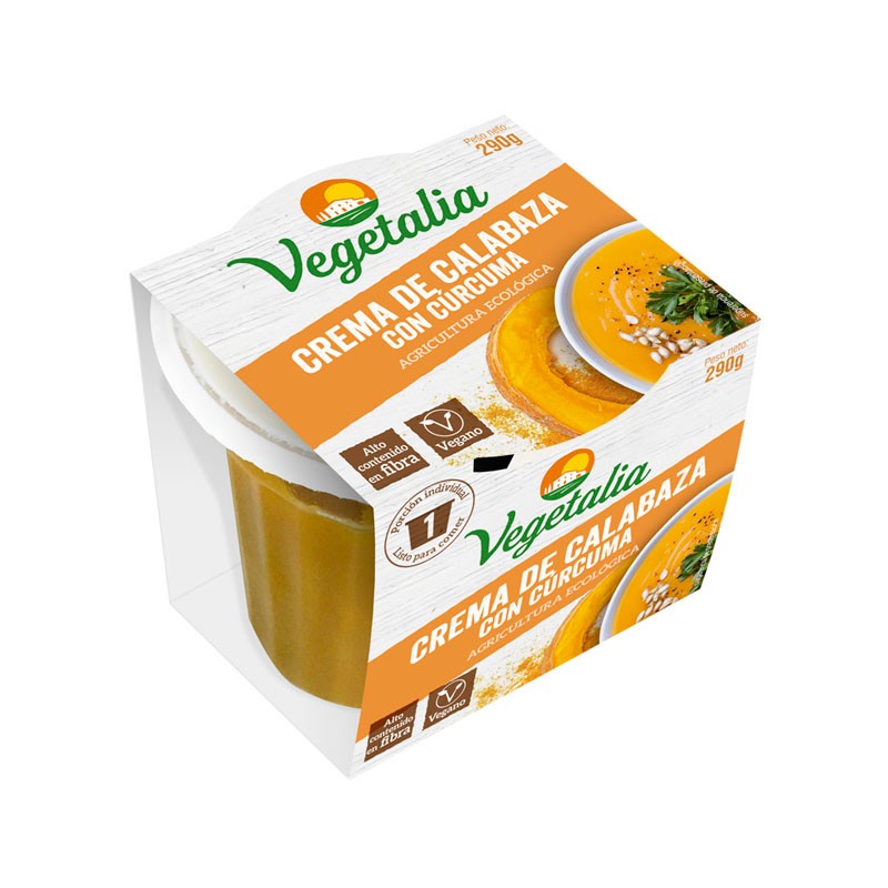 Crema de Calabaza y Curcuma Bio 290g Vegetalia