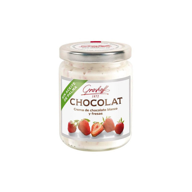 Crema de choco blanco y fresas Gourmet 250g Grashoff