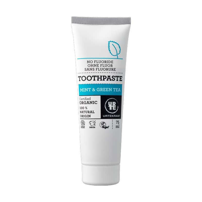 Dentifrico de menta y te verde bio 75ml Urtekram