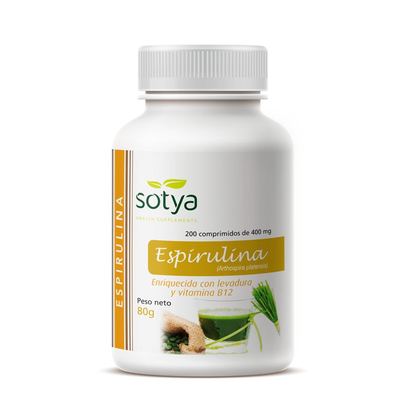 Espirulina 400mg 200 comprimidos Sotya