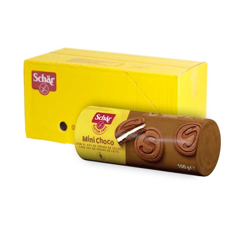 Galletas mini choco-sorrisi expositor 12x100g Schar