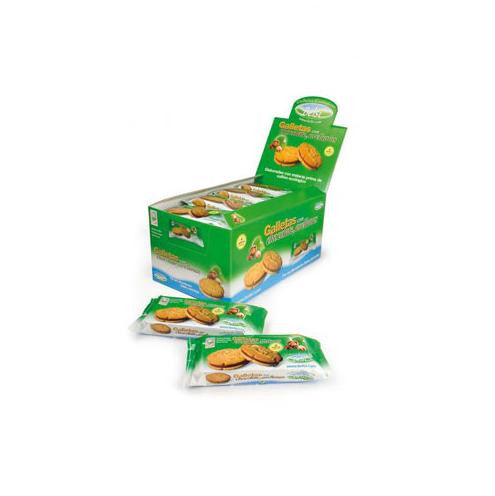 Galletas choco-avellana rellena bio 16x60g Belsi