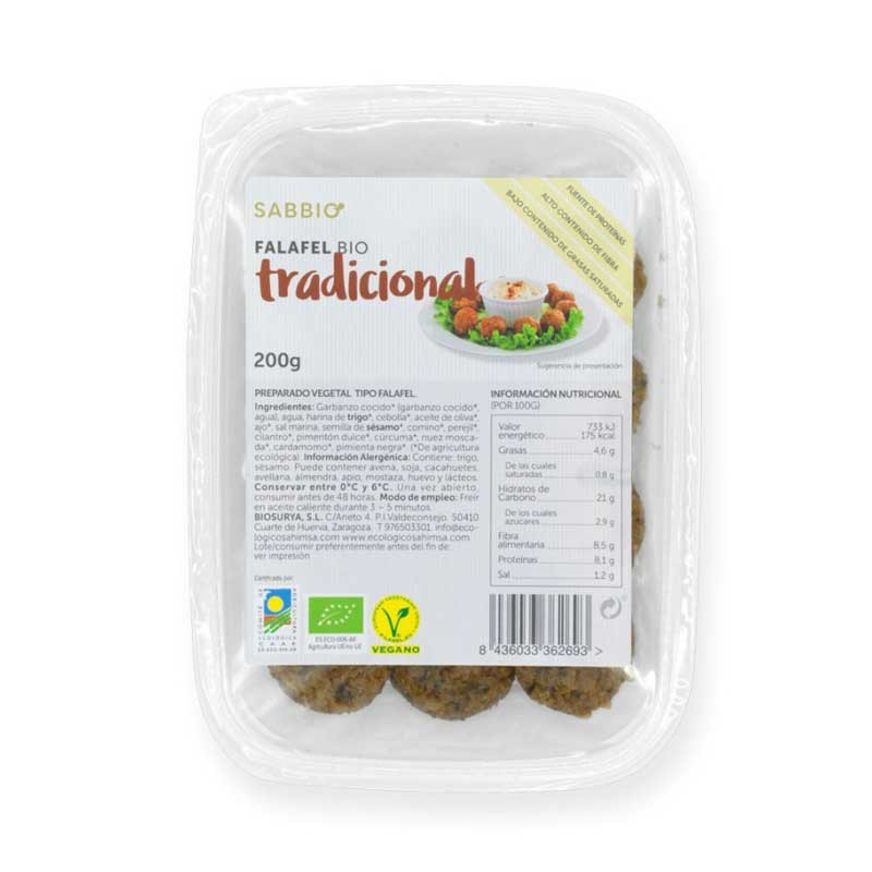 Falafel tradicional Bio 200g SABBIO