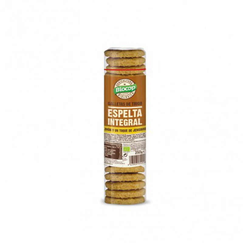 Galletas Espelta integral Jengibre Limon Bio 250g Biocop