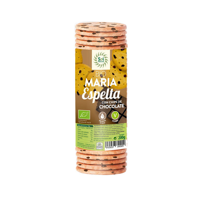 Galletas maria espelta chips chocolate bio 200g Sol Natural