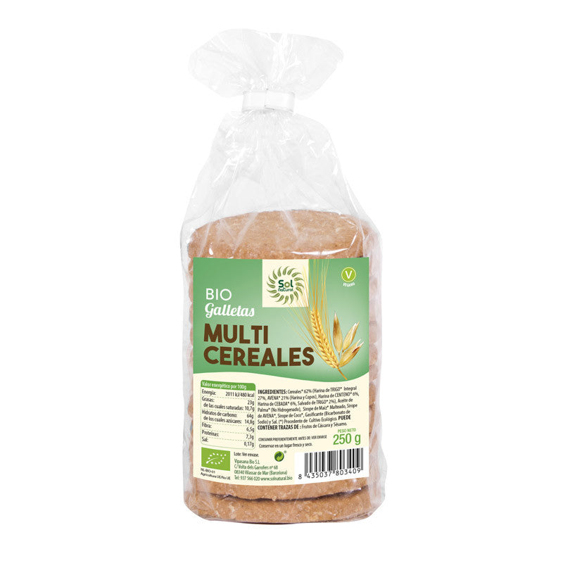 Galletas Multicereales bio 250g Sol Natural