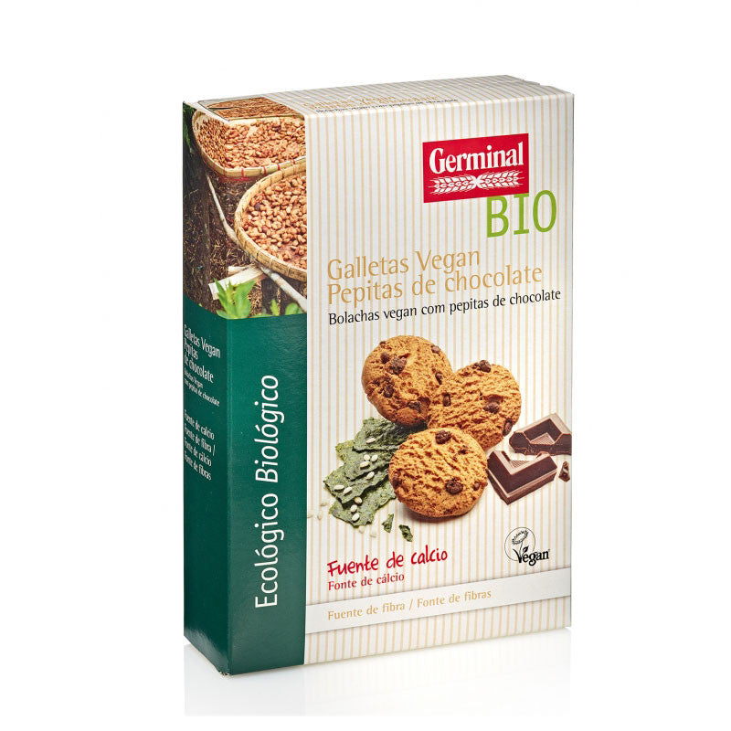 Galletas vegan con pepitas de chocolate bio 250 gr.Germinal