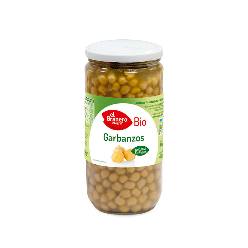 Garbanzos cocidos BIO 450gr  - El Granero Integral