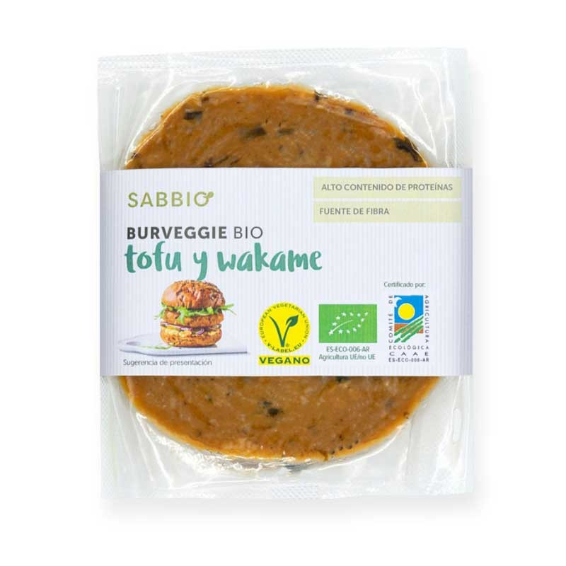 Hamburguesa tofu y alga wakame Bio 160g SABBIO