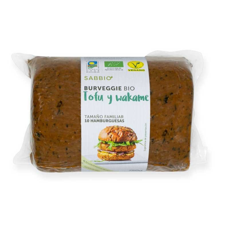 Hamburguesa tofu y alga wakame granel Bio 750g SABBIO