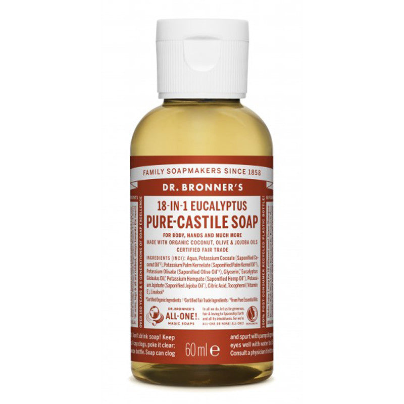 Jabon liquido Eucalipto 60 ml Dr. Bronner&