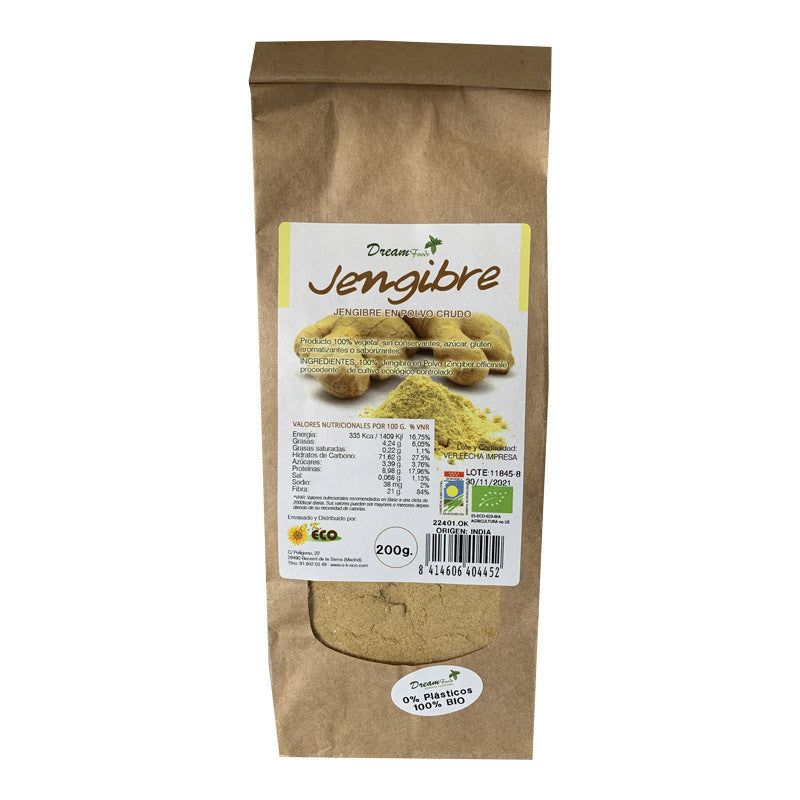 Jengibre en polvo bio 200 g Dream Foods