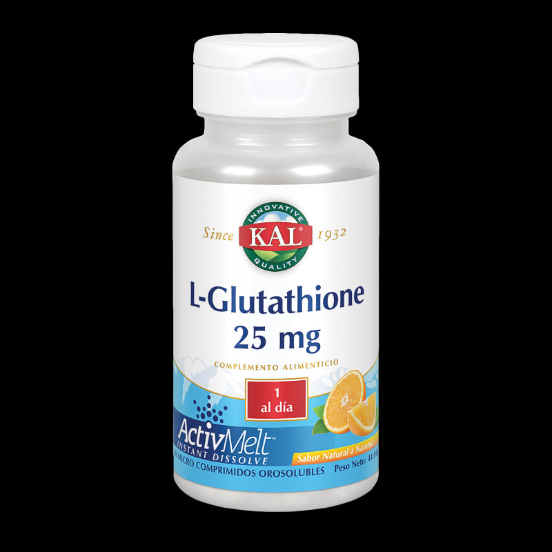 L-Glutathione 25 mg-90 micro comprimidos orosolubles (ActivMelt). Apto para veganos. Sin gluten