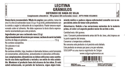 Lecitina de Soja Gránulos - 454 g