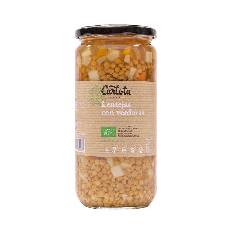 Lentejas con verduras Bio 720g Carlota Organic