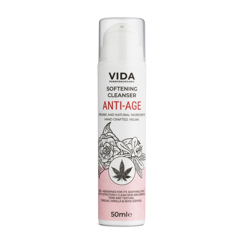 Limpiador Facial Antiedad Vainilla y Rosa Bio 50ml Pura Vida