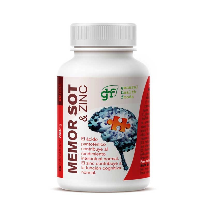 MemorSotZinc 750mg 60 capsulas GHF