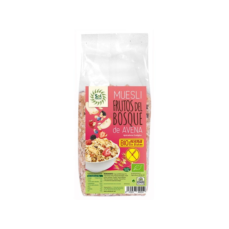 Muesli de avena con frutos del bosque sin gluten 425g Sol Natural