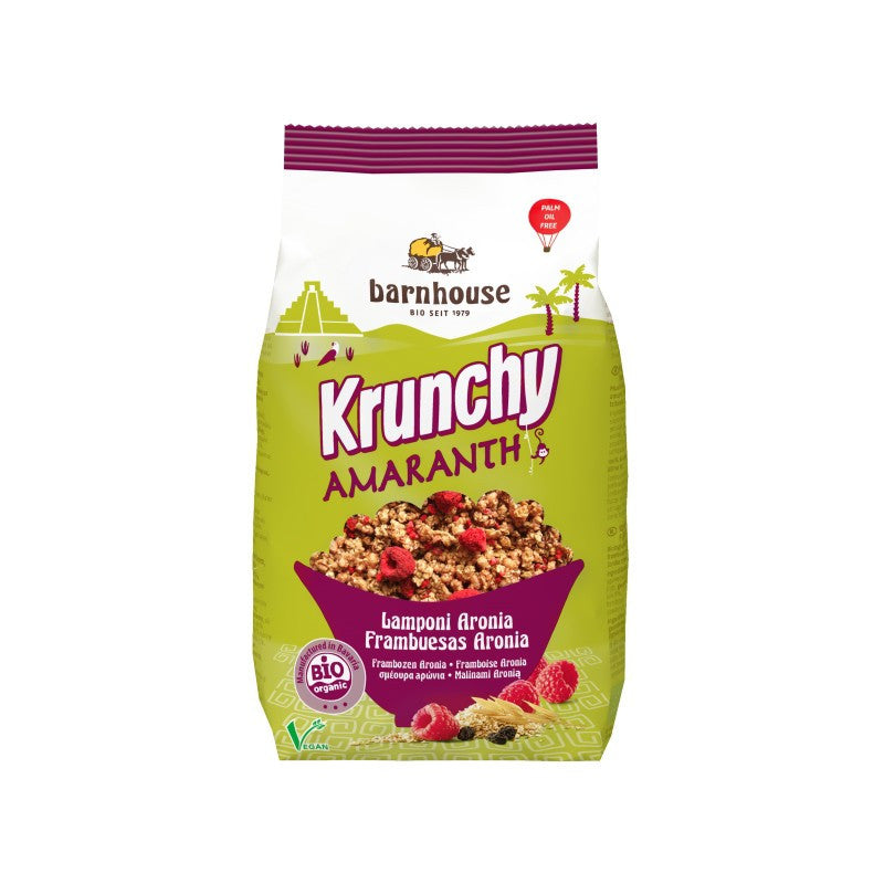 Muesli Krunchy amaranto frambuesas y aronia 375g Barnhouse