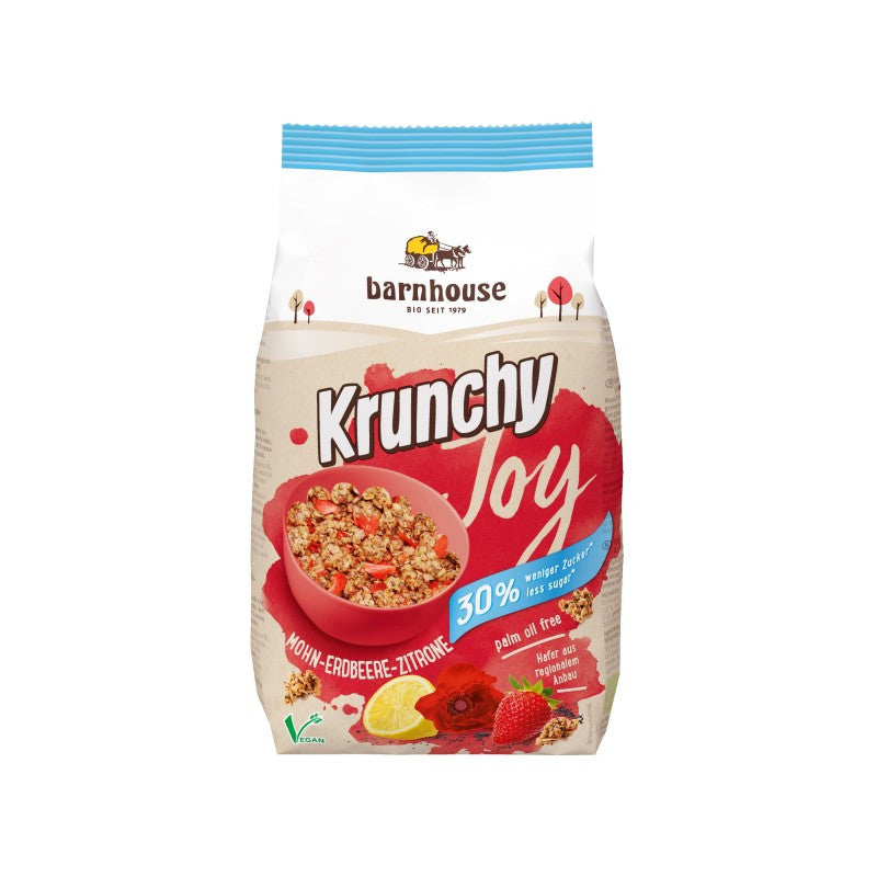 Muesli Krunchy Joy amapola-fresa-limon 375g Barnhouse