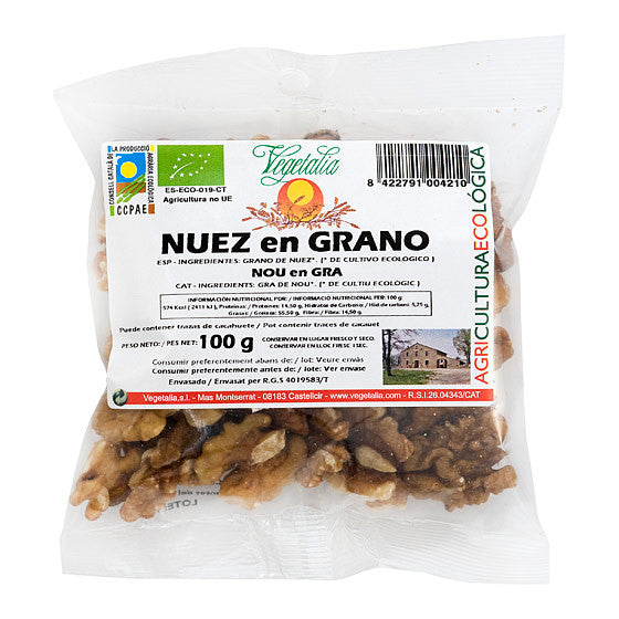 Nueces en grano ecologicas 100 g Vegetalia