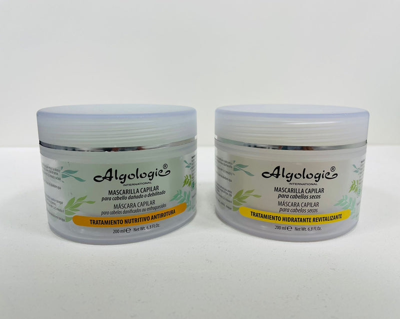 Pack Mascarilla Capilar Tratamiento Nutritivo Antirotura + Mascarilla Capilar Tratamiento Hidratante Revitalizante - Algologie