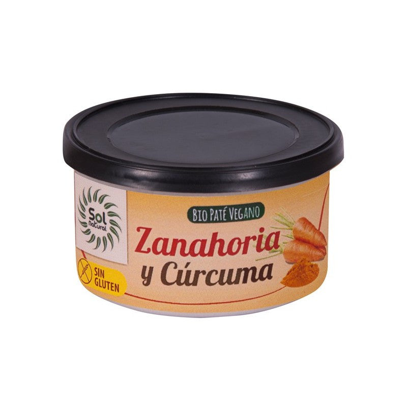 Pate vegano zanahoria-curcuma bio 125 g Sol Natural