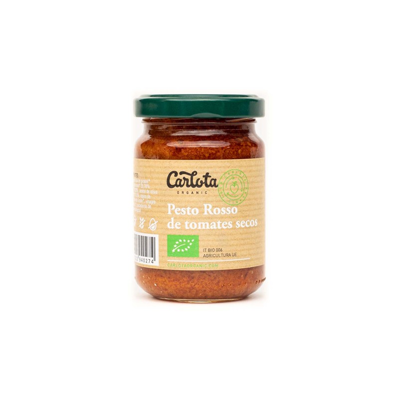 Pesto rosso de tomates secos Bio 140g Carlota Organic