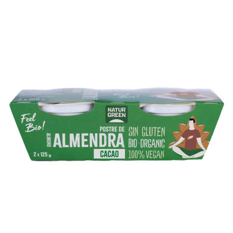 Postre de almendra cacao Bio 2x125g Naturgreen