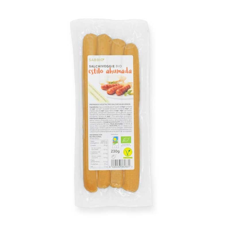 Salchicha veggie ahumada Bio 230g SABBIO