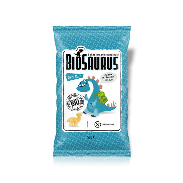 Snack con sal marina sin gluten Bio 50g BioSaurus