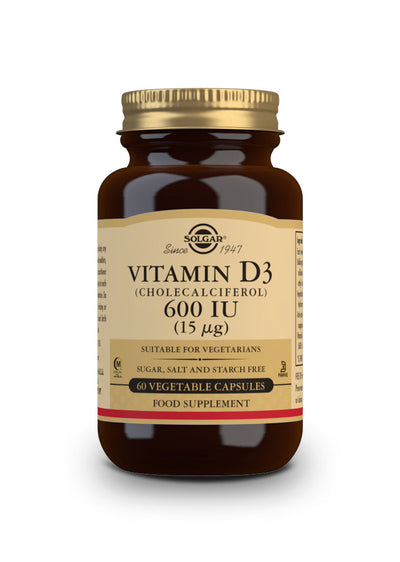 Vitamina D3 600 UI (15 ?g) (Colecalciferol) - 60 cápsulas vegetales