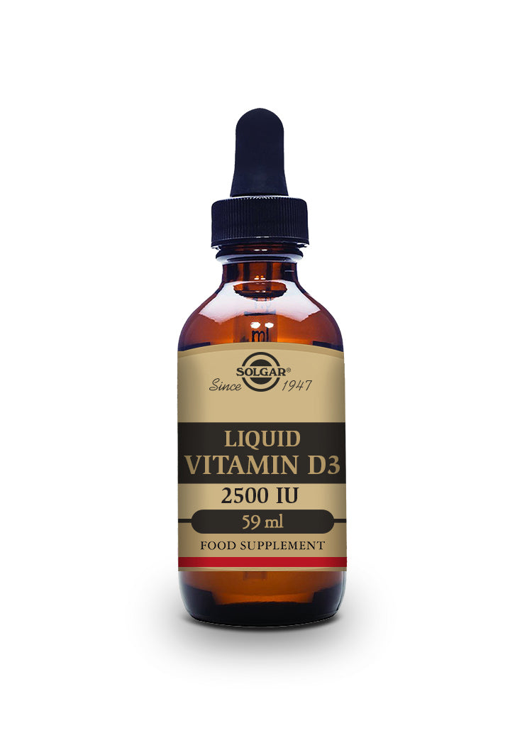 Vitamina D3 Líquida 2500 UI (62,5 µg) - Sabor naranja natural - 59 ml