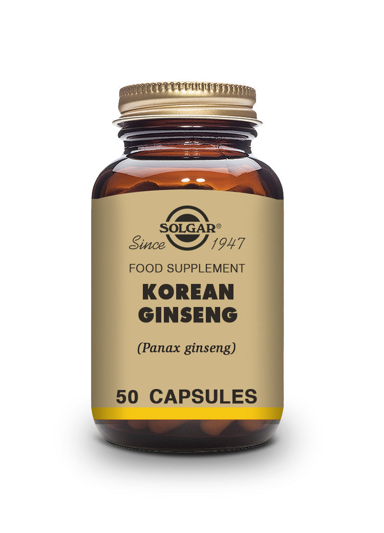 Ginseng Coreano Extracto de Raíz (Panax ginseng) - 50 Cápsulas vegetales