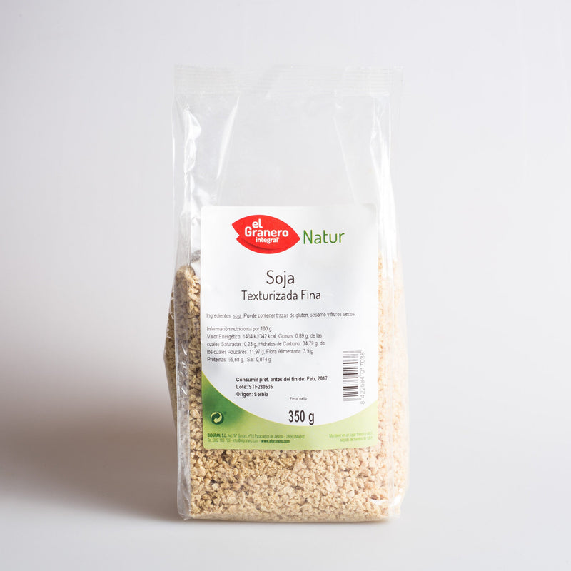 SOJA TEXTURIZADA FINA 350G - EL GRANERO - masquedietasonline.com 