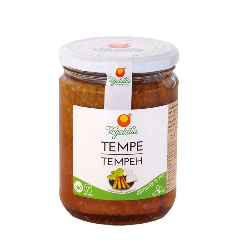 Tempe en bote de vidrio esterilizado bio 250g Vegetalia