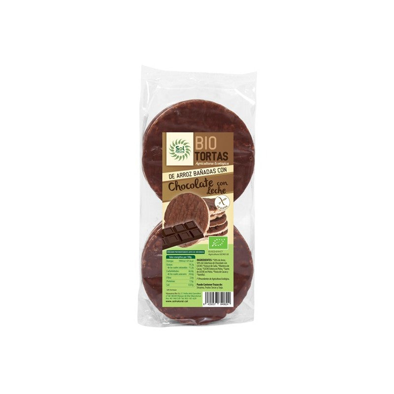 Tortitas de arroz chocolate con leche bio 100g Sol Natural